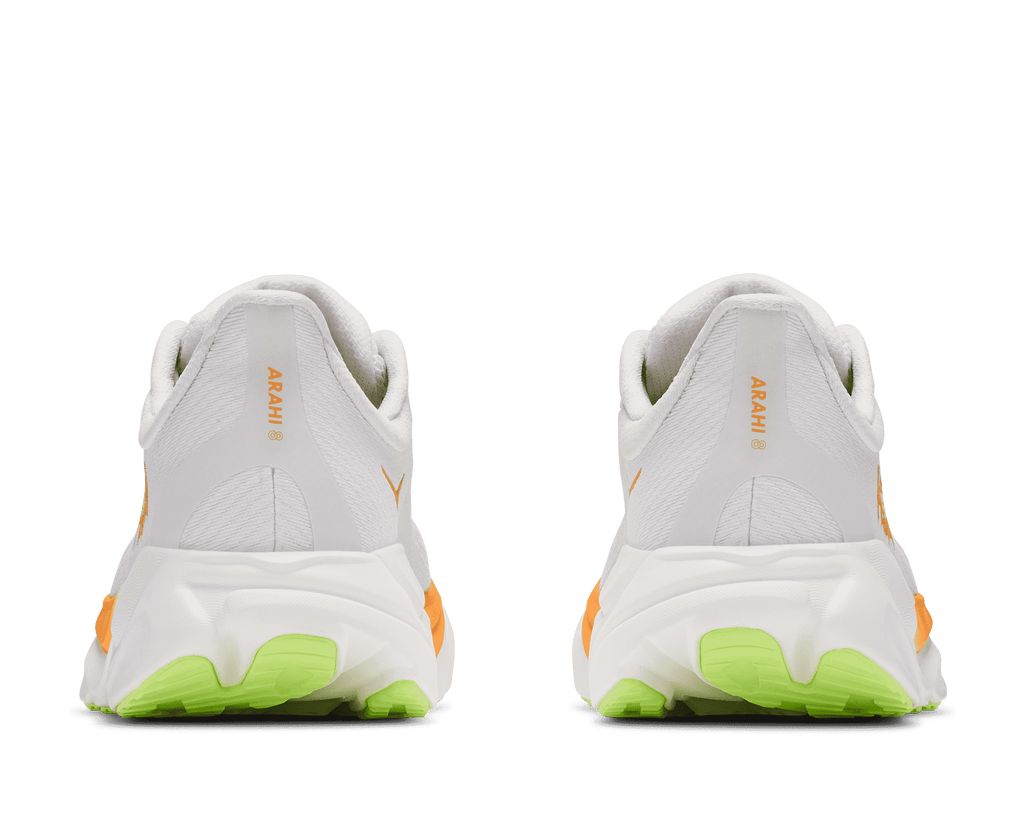 HOKA Women's Arahi 8 - FROST / SOLAR FLARE