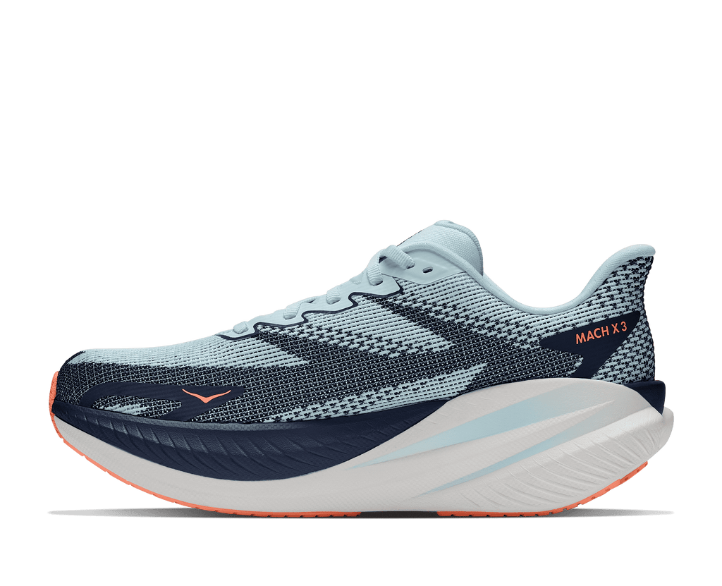 HOKA Women's Mach X 3 - GLIMMERING BLUE / VARSITY NAVY