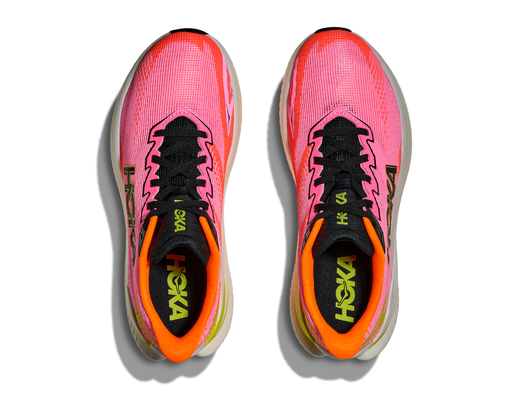 HOKA Women's Mach X 3 - NEON ROSE / NEON TANGERINE