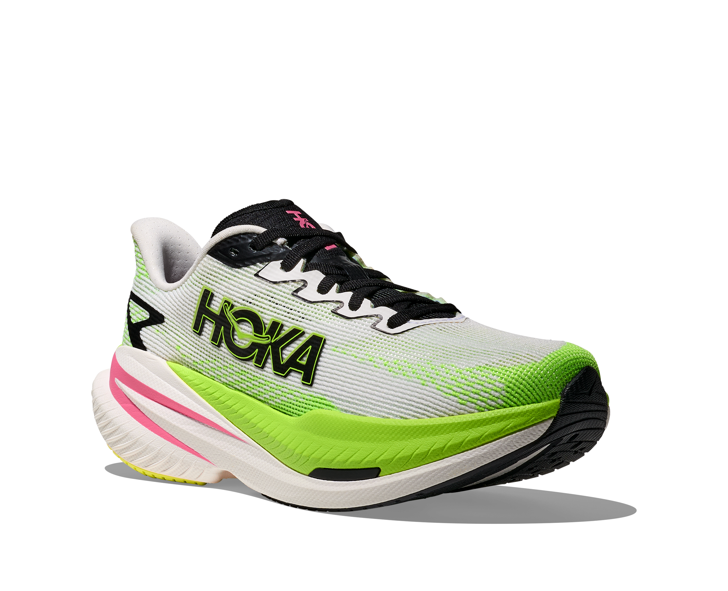 HOKA Women's Mach X 3 - WHITE / NEON LIME
