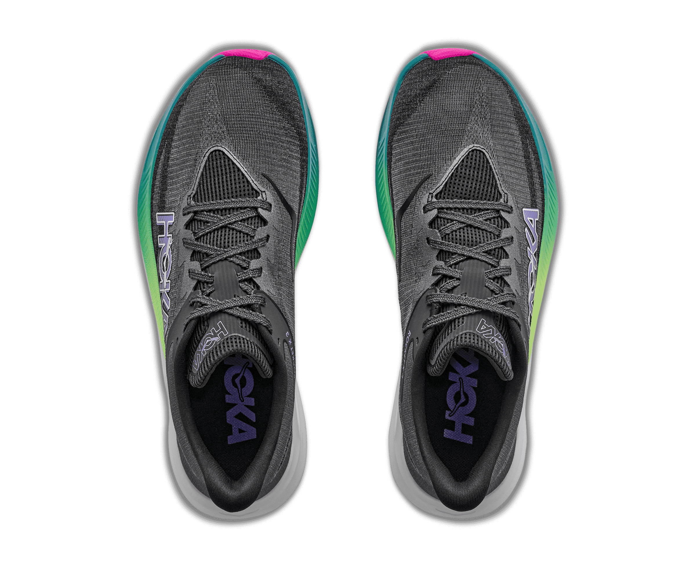 HOKA Unisex Rocket X 3 - BLACK / NEON NEBULA