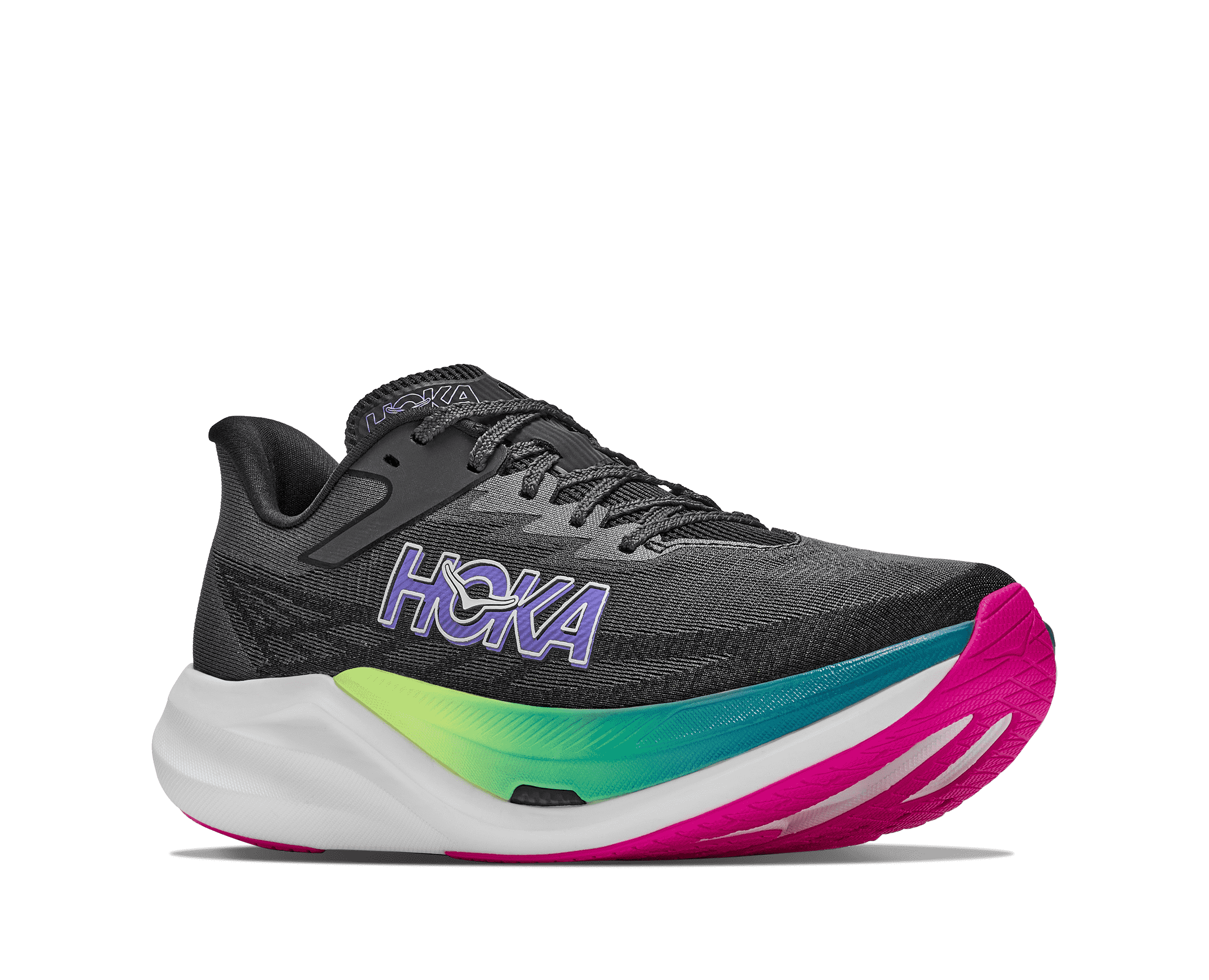 HOKA Unisex Rocket X 3 - BLACK / NEON NEBULA