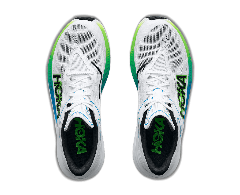HOKA Unisex Rocket X 3 - FROST / ELECTRIC LIME