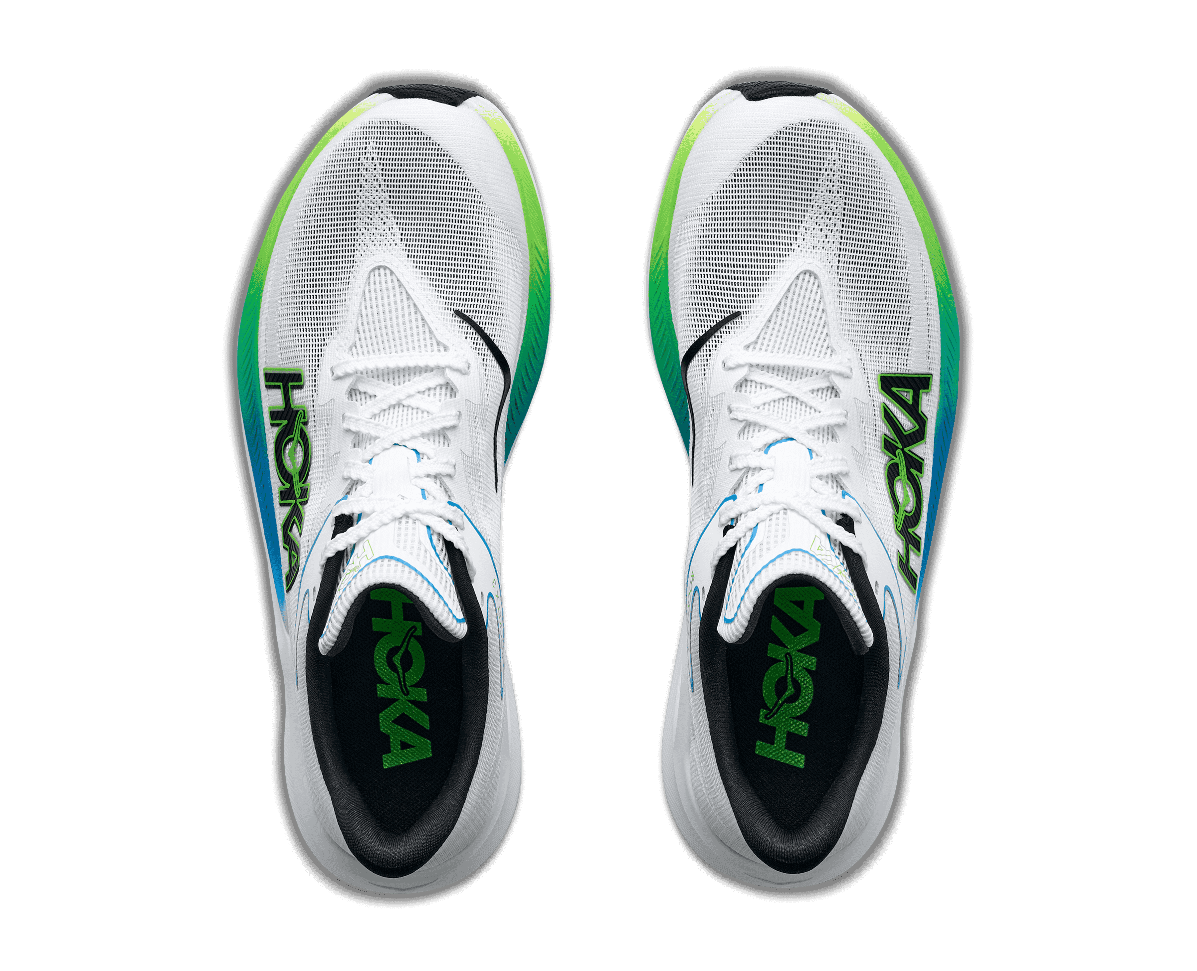 HOKA Unisex Rocket X 3 - FROST / ELECTRIC LIME