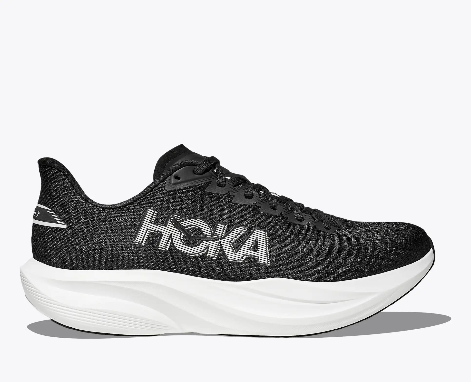 HOKA Men's Mach 7 - BLACK / WHITE