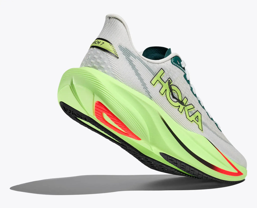 HOKA Men's Mach 7 - FROST / NEON YUZU (Wide)