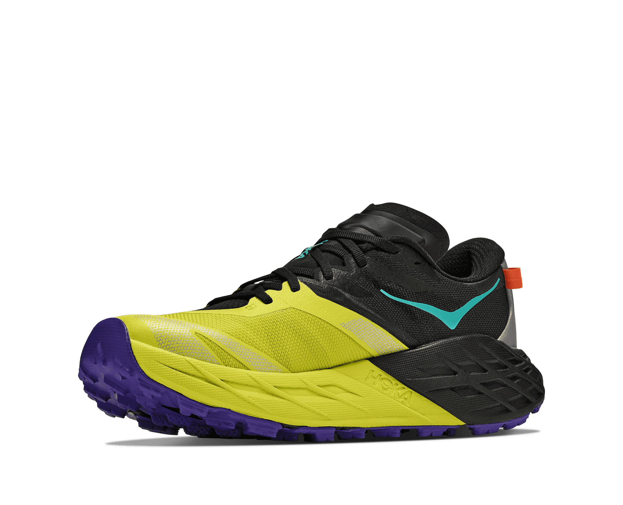 HOKA Men's Speedgoat 7 - BLACK / HOKA CITRUS