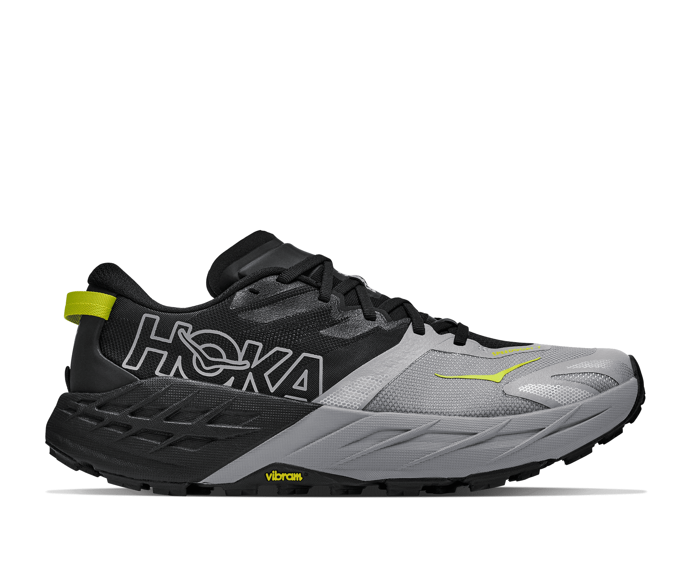 HOKA Men's Speedgoat 7 - BLACK / STELLAR GREY