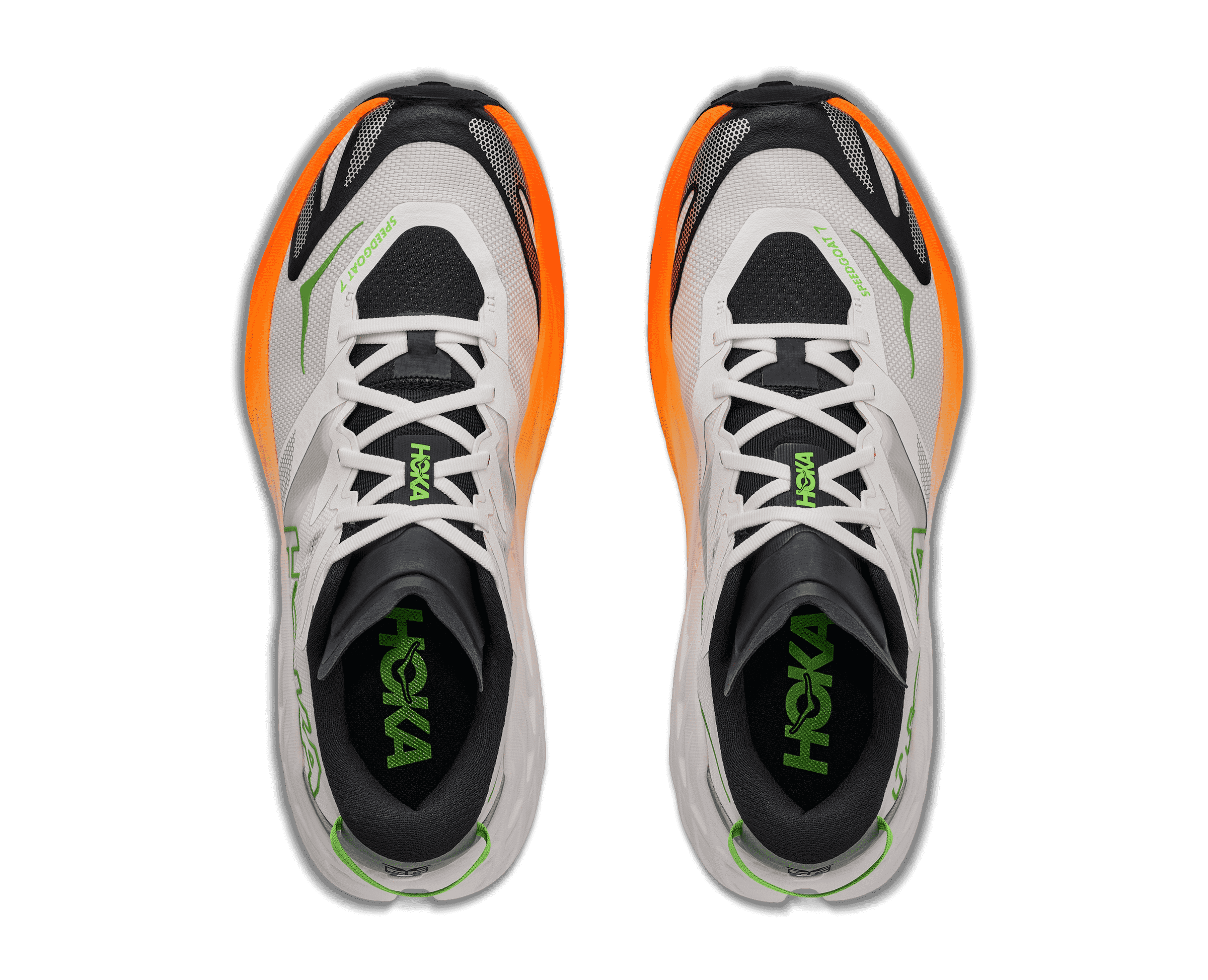 HOKA Men's Speedgoat 7 - FROST / NEON TANGERINE