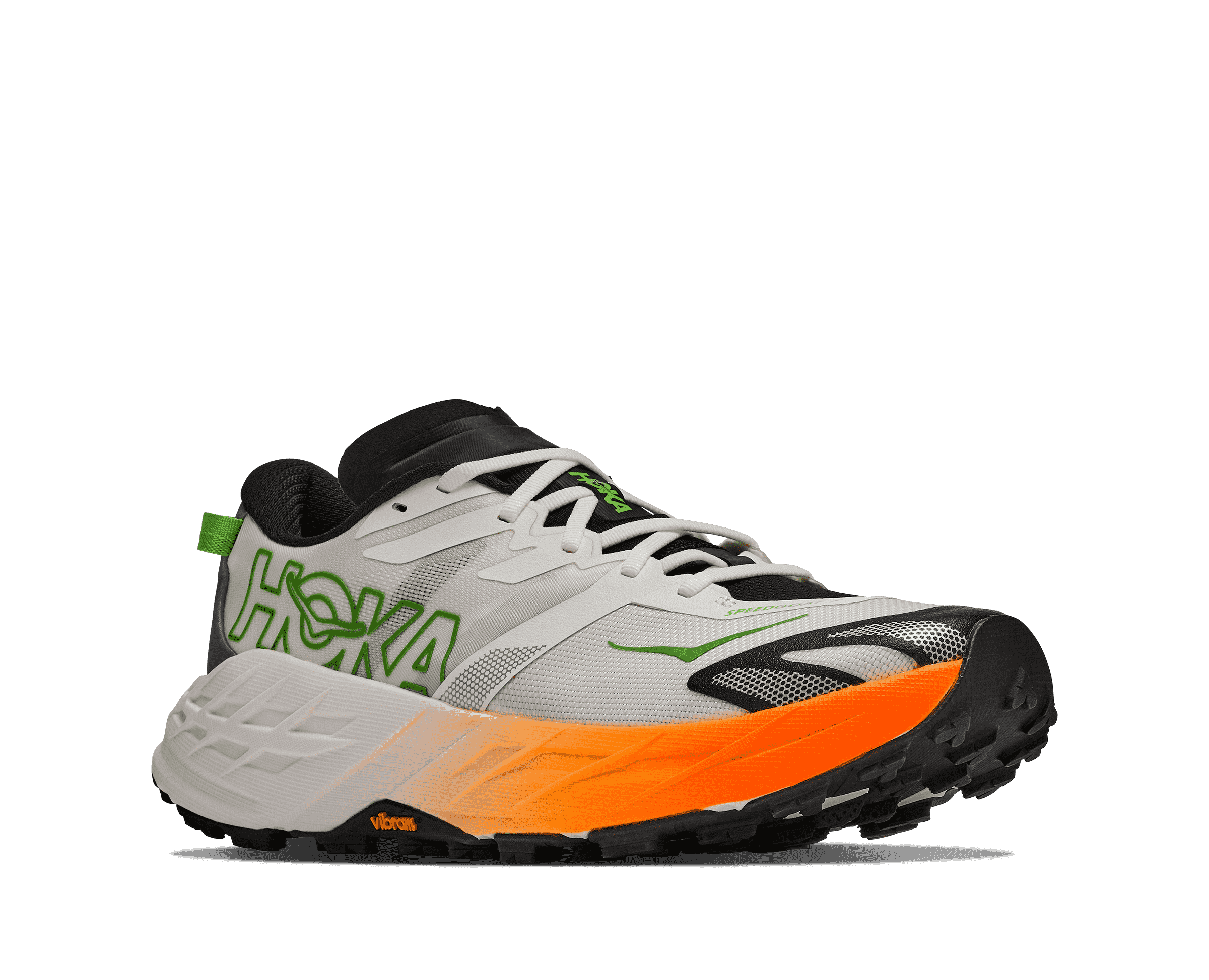 HOKA Men's Speedgoat 7 - FROST / NEON TANGERINE
