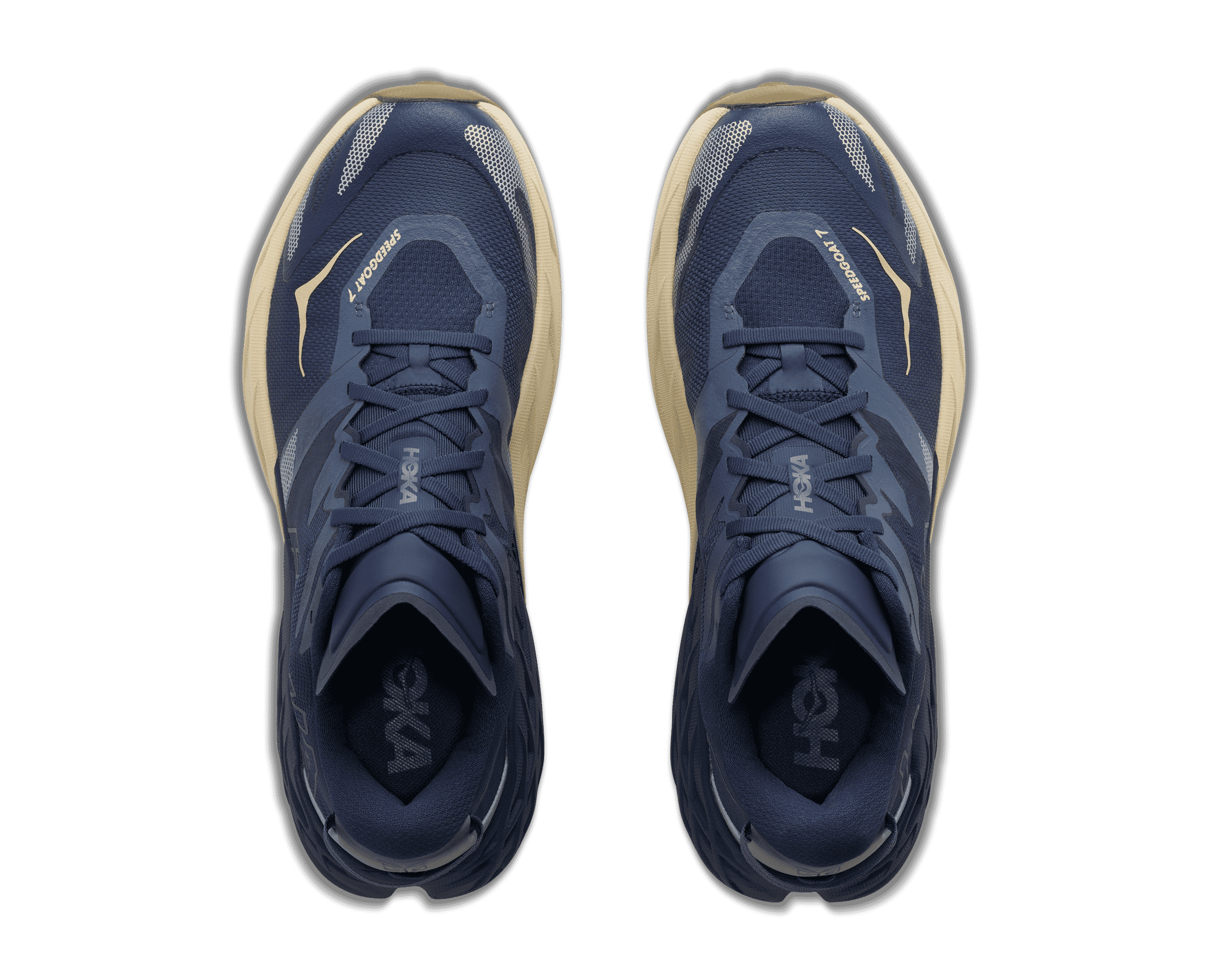 HOKA Men's Speedgoat 7 - VARSITY NAVY / BARLEY FLOUR