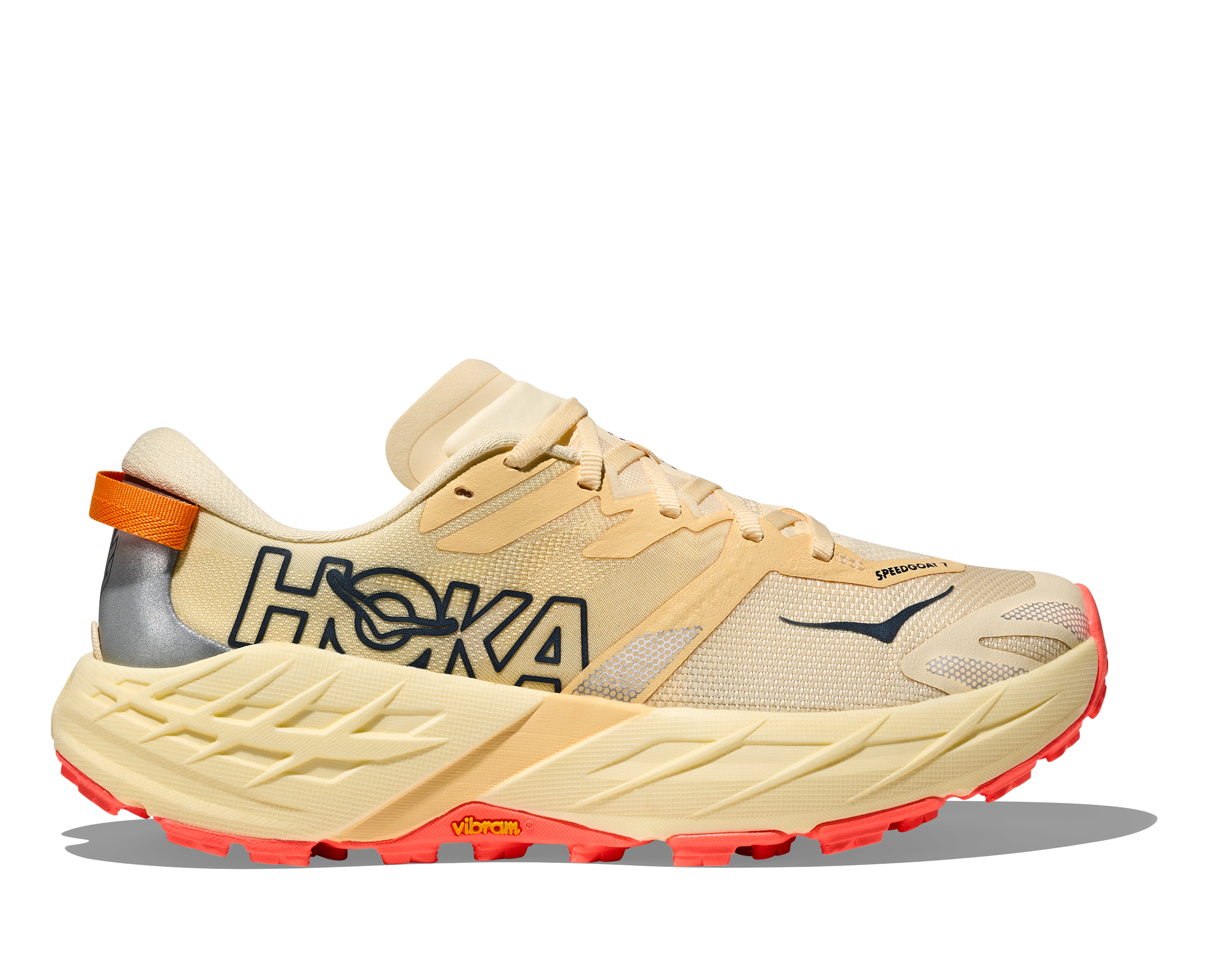 HOKA Women's Speedgoat 7 - VINTAGE YELLOW / NEON FLAME