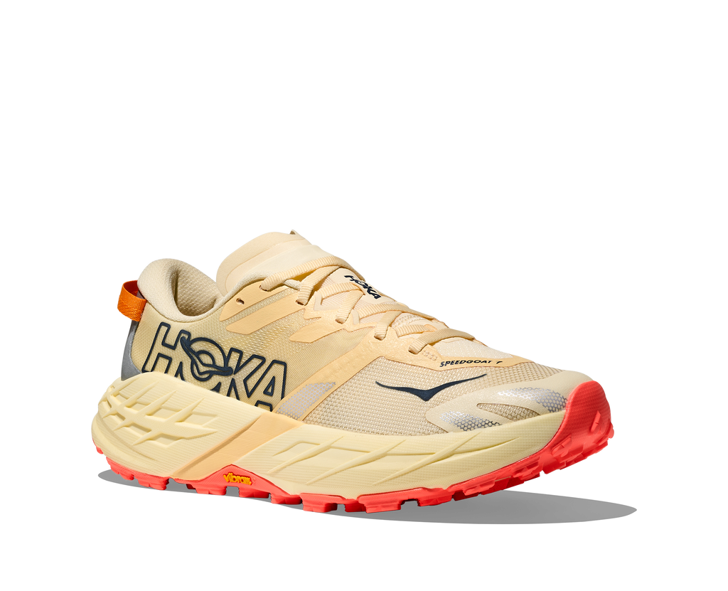 HOKA Women's Speedgoat 7 - VINTAGE YELLOW / NEON FLAME