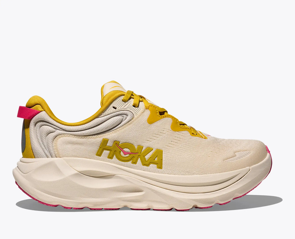 HOKA Women's Gaviota 6 - BIRCH / YELLOW GOLD