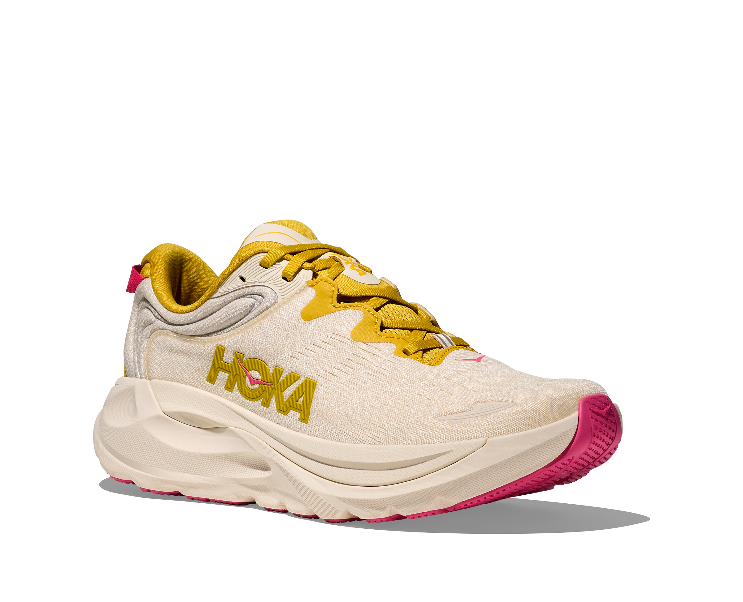 HOKA Women's Gaviota 6 - BIRCH / YELLOW GOLD
