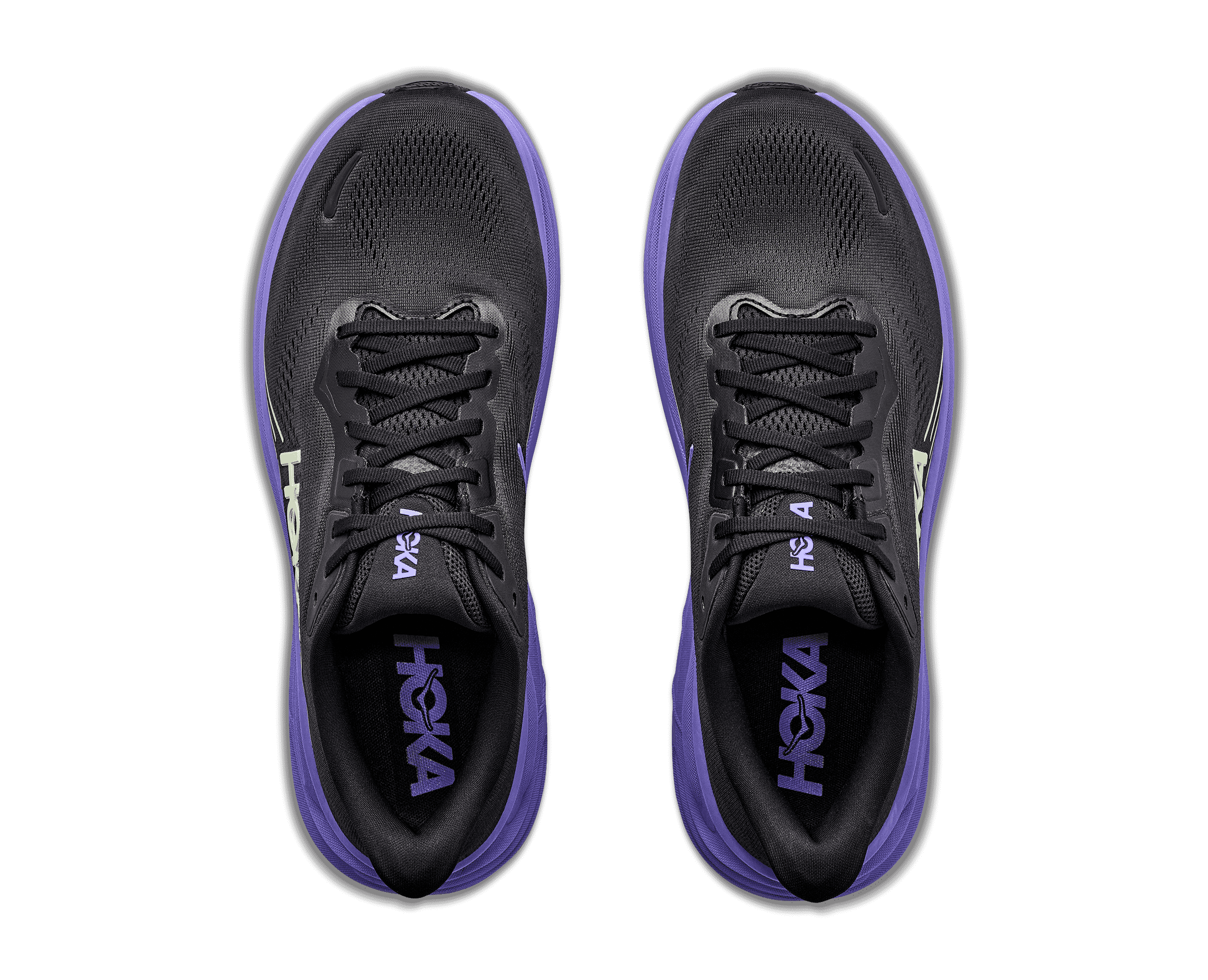 HOKA Men's Clifton 11 - BLACK / NEON YUZU