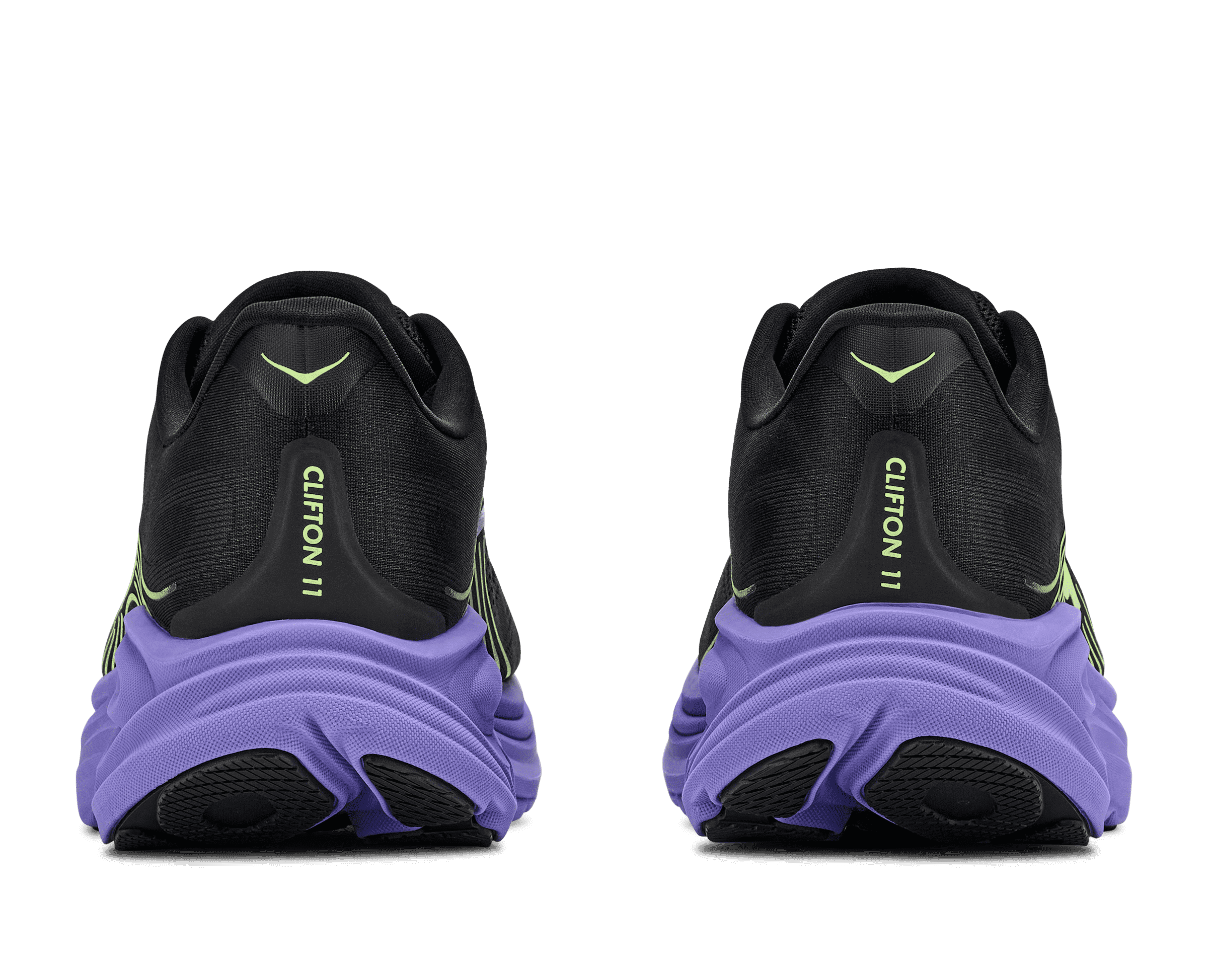 HOKA Men's Clifton 11 - BLACK / NEON YUZU