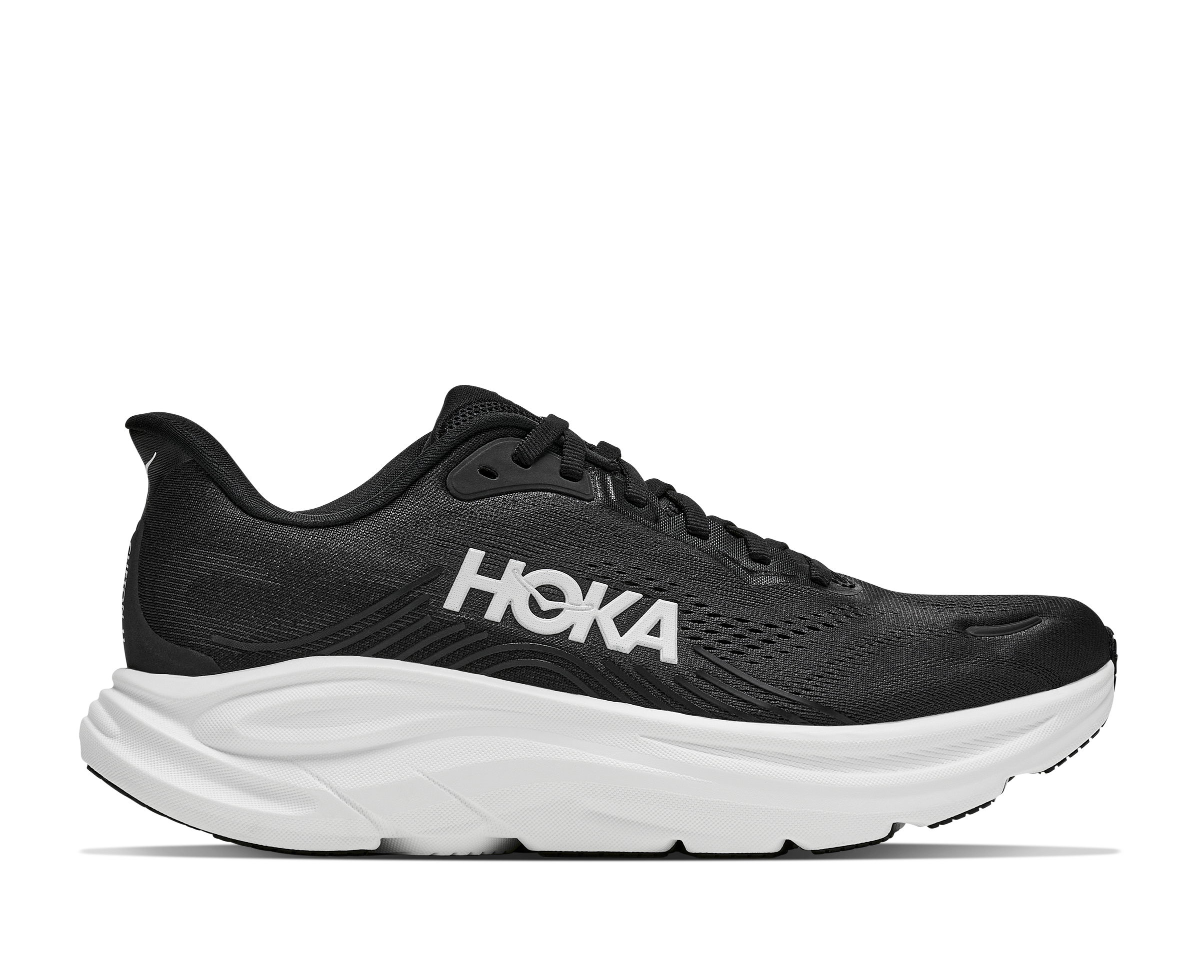 HOKA Men's CLIFTON 11 - BLACK / WHITE