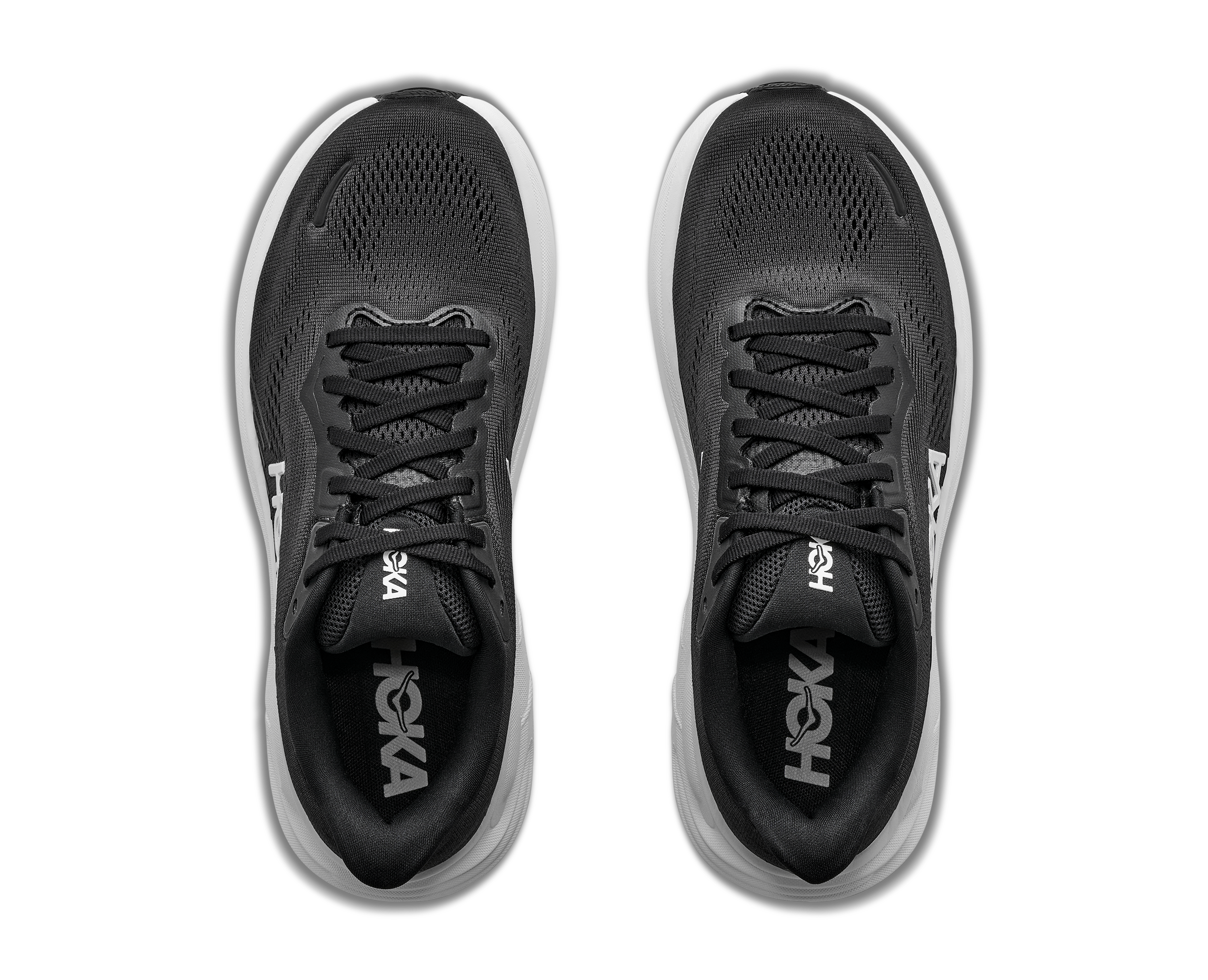 HOKA Men's CLIFTON 11 - BLACK / WHITE