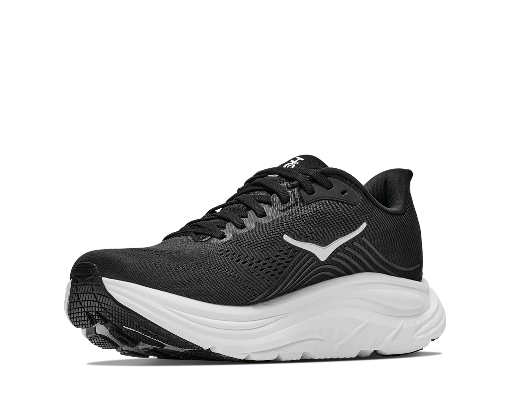 HOKA Men's CLIFTON 11 - BLACK / WHITE