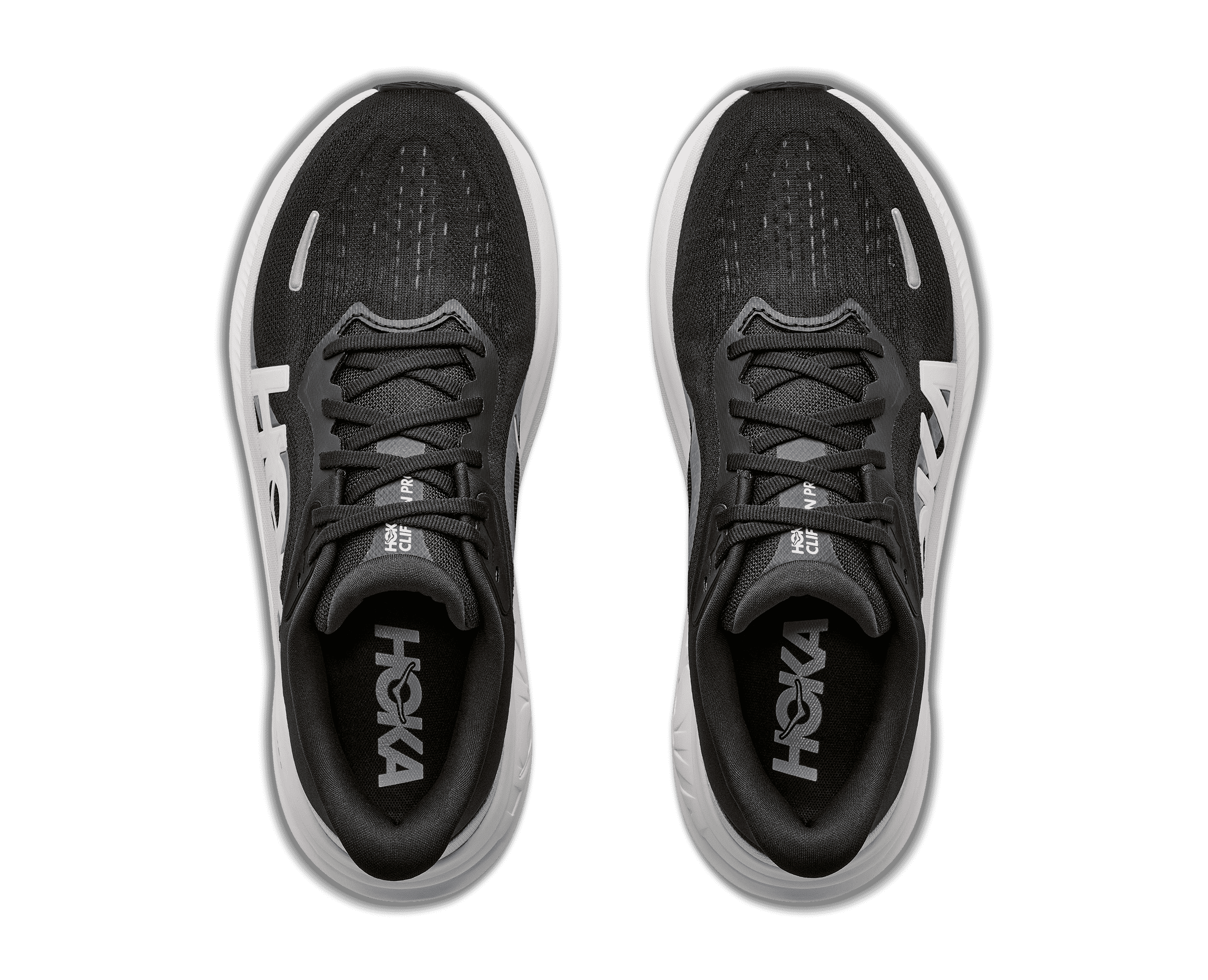 HOKA Men's Clifton Pro - BLACK / COSMIC GREY (Wide)