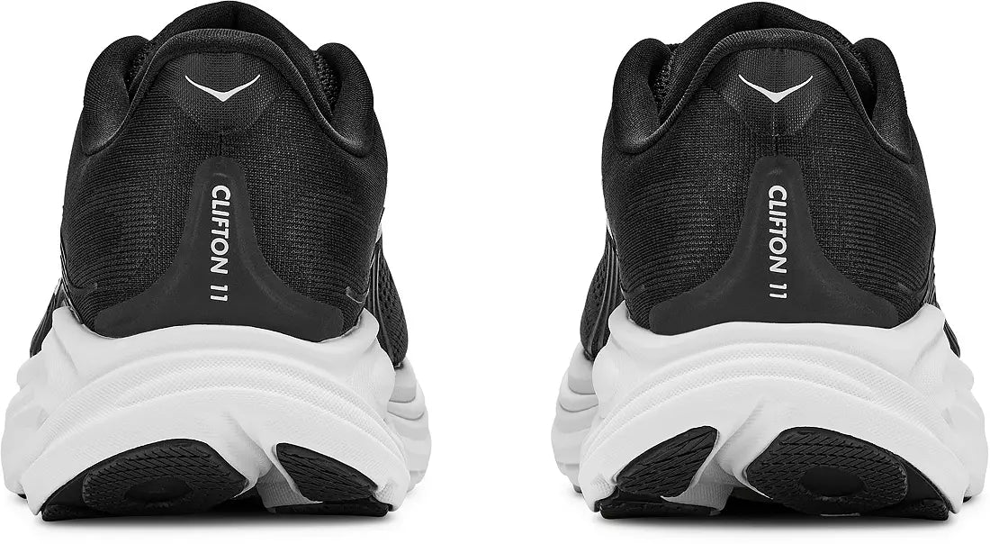 HOKA Women's CLIFTON 11 WIDE - BLACK / WHITE