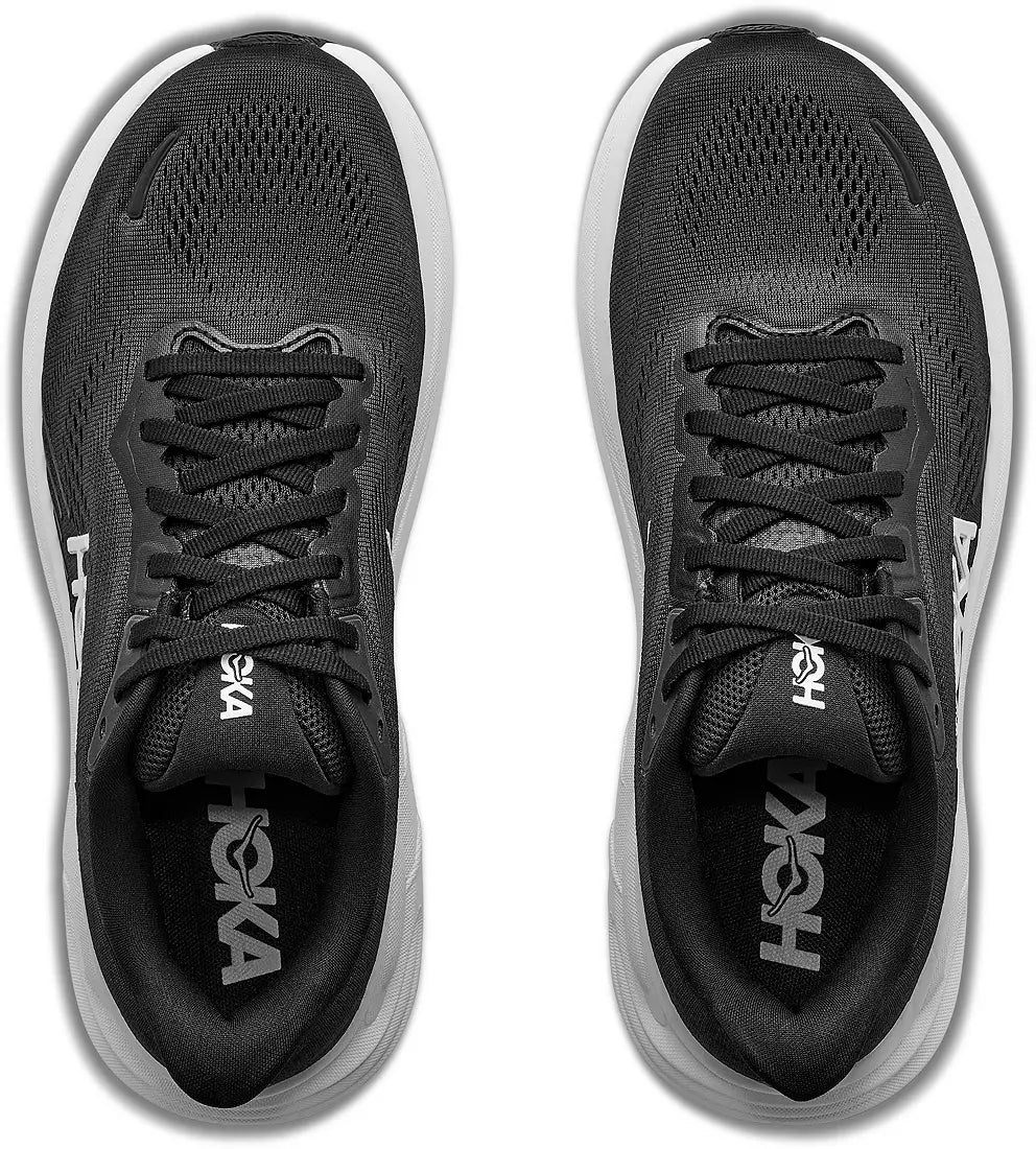 HOKA Women's CLIFTON 11 - BLACK / WHITE