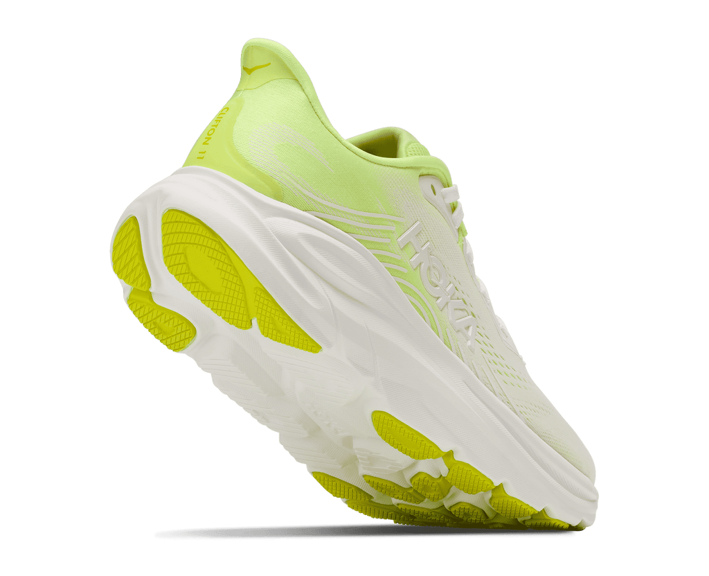 HOKA Women's Clifton 11 - NEON YUZU / FROST (Wide)