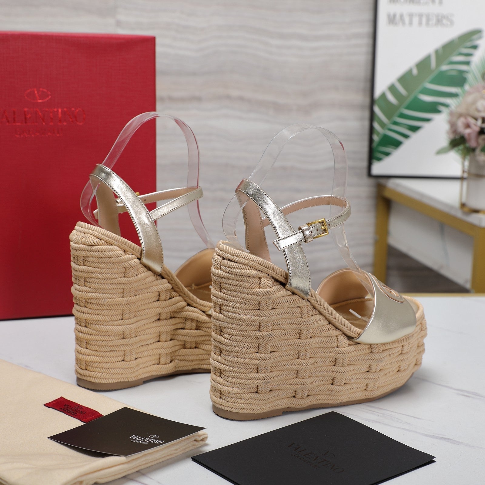 VL Flatform Sandal 15mm In Silver Cowhide 456394