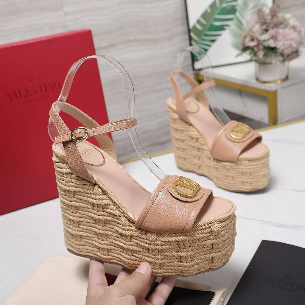 VL Flatform Sandal 15mm In Pinky Nude Cowhide GHW 456388