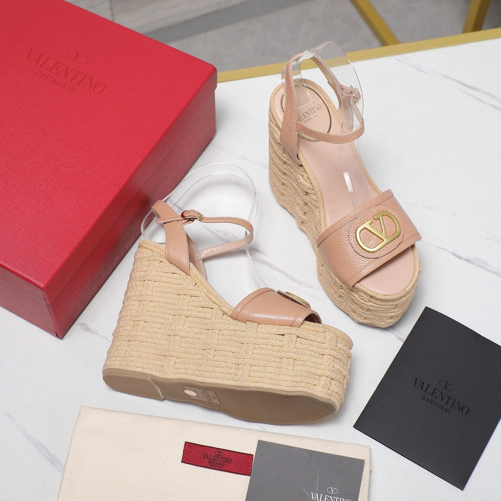 VL Flatform Sandal 15mm In Pinky Nude Cowhide GHW 456388
