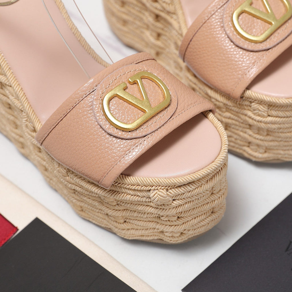 VL Flatform Sandal 15mm In Pinky Nude Cowhide GHW 456388