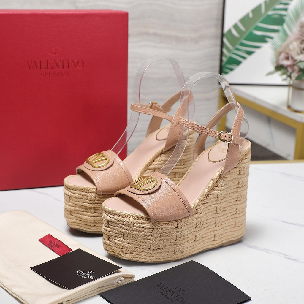 VL Flatform Sandal 15mm In Pinky Nude Cowhide GHW 456388