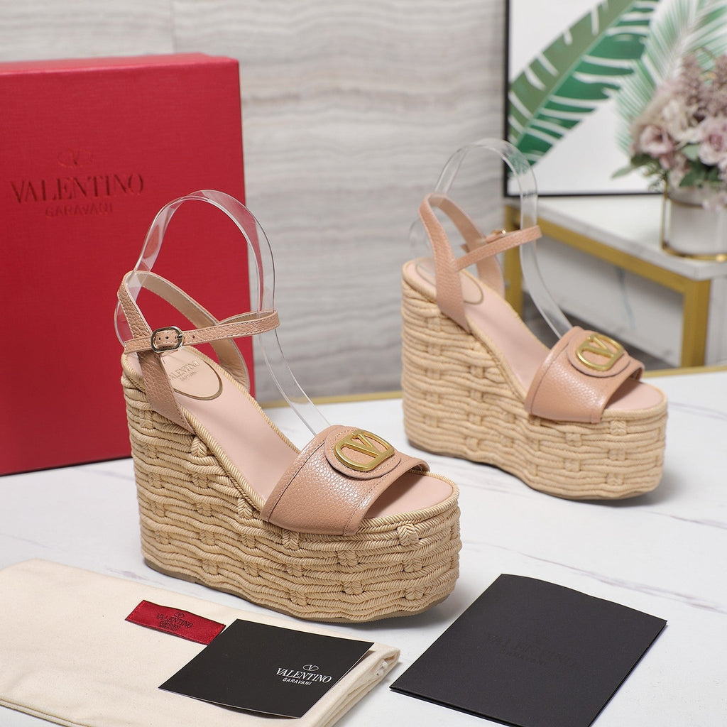 VL Flatform Sandal 15mm In Pinky Nude Cowhide GHW 456388