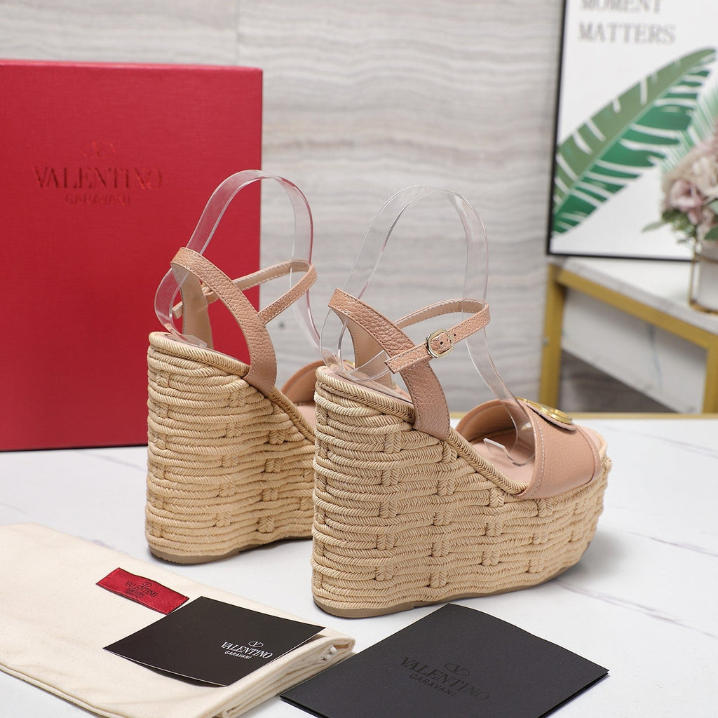 VL Flatform Sandal 15mm In Pinky Nude Cowhide GHW 456388