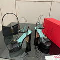 VALENTINO Classic Sandals Black in Sheepskin 629541