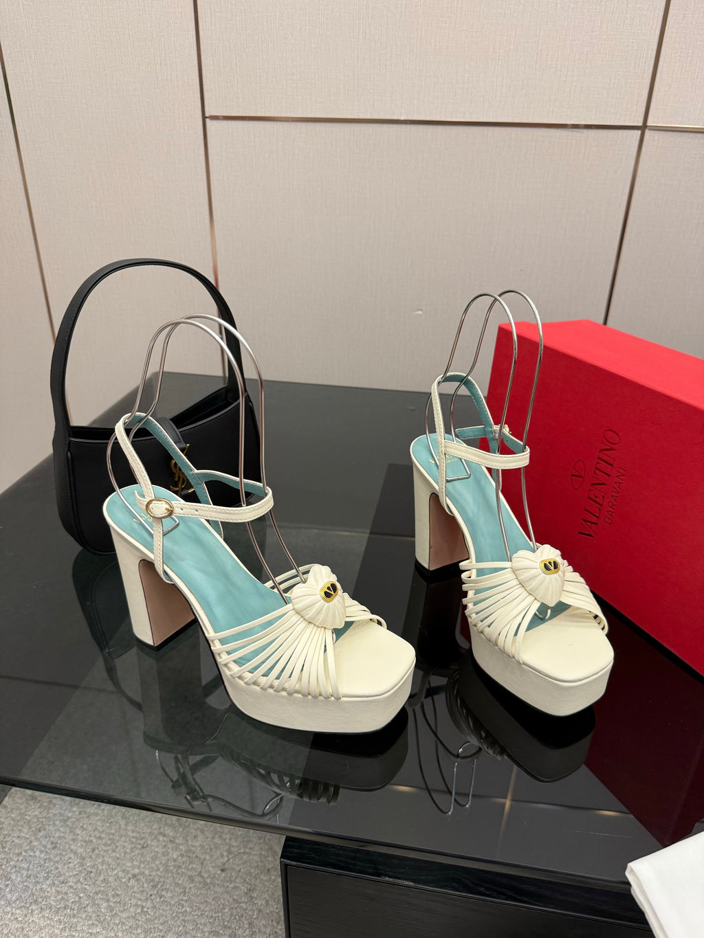 VALENTINO Classic Sandals White in Sheepskin 629542