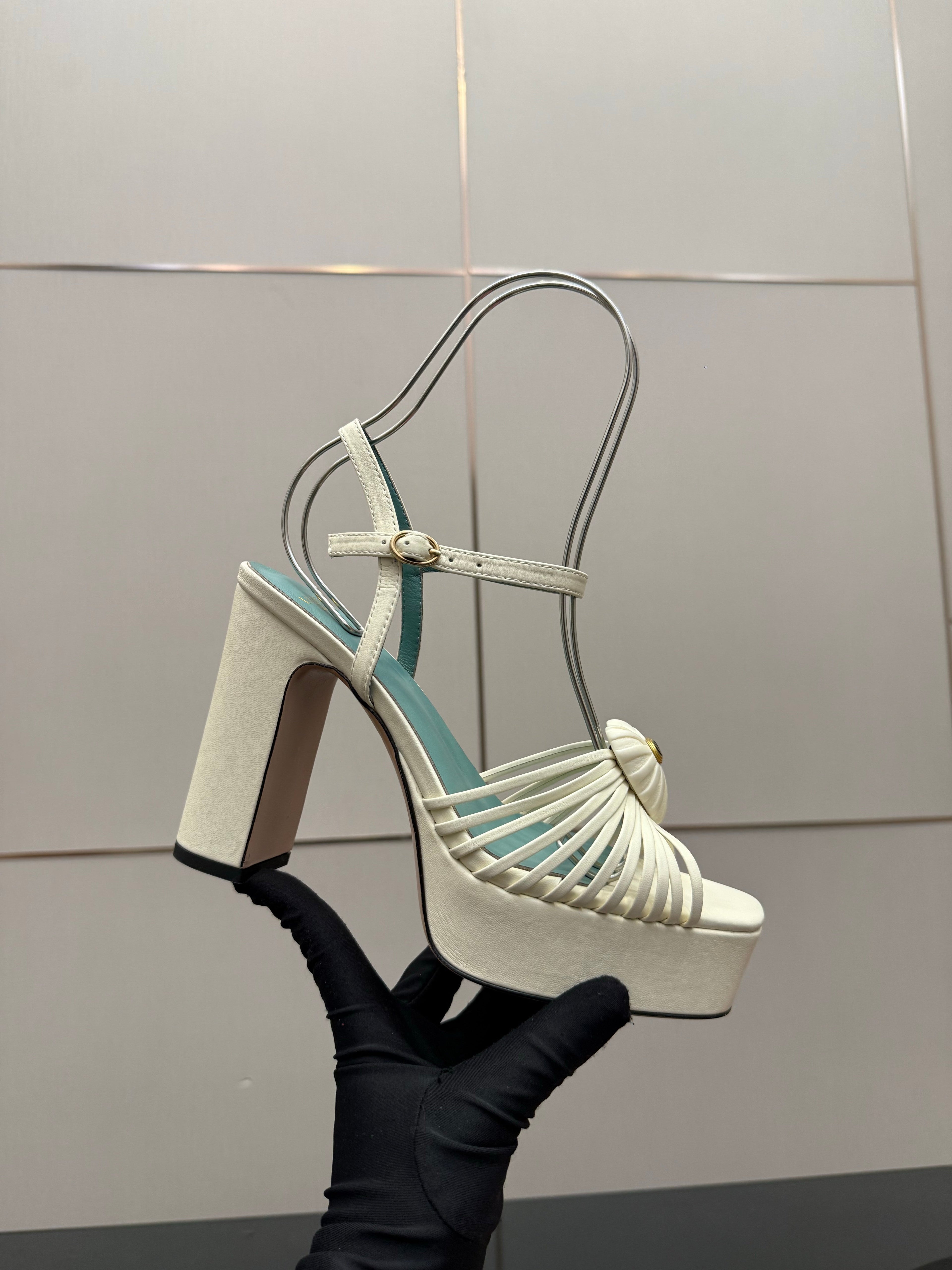VALENTINO Classic Sandals White in Sheepskin 629542