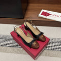 Valentino Garavani Slingback 60 Dark Brown Black in Sheepskin 685893