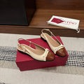 Valentino Garavani Slingback Brown Cream in Sheepskin 685892