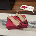Valentino Garavani Slingback Burbundy Pink in Sheepskin 685891