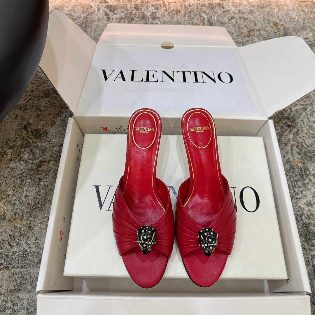 VT Sandal 55mm Red in Cowhide 755972
