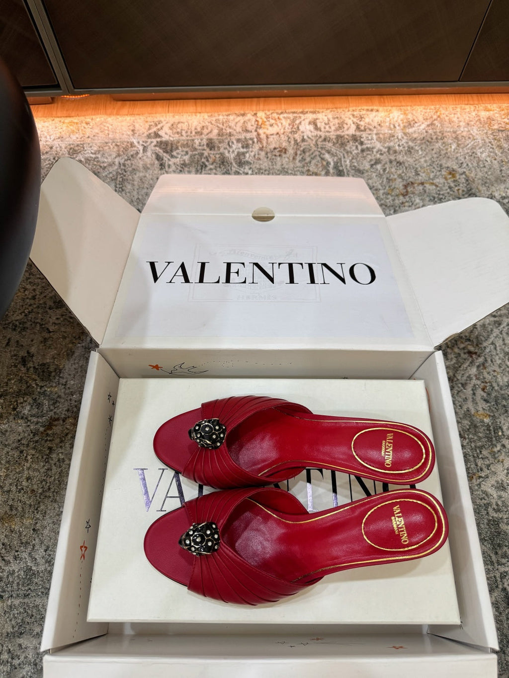 VT Sandal 55mm Red in Cowhide 755972