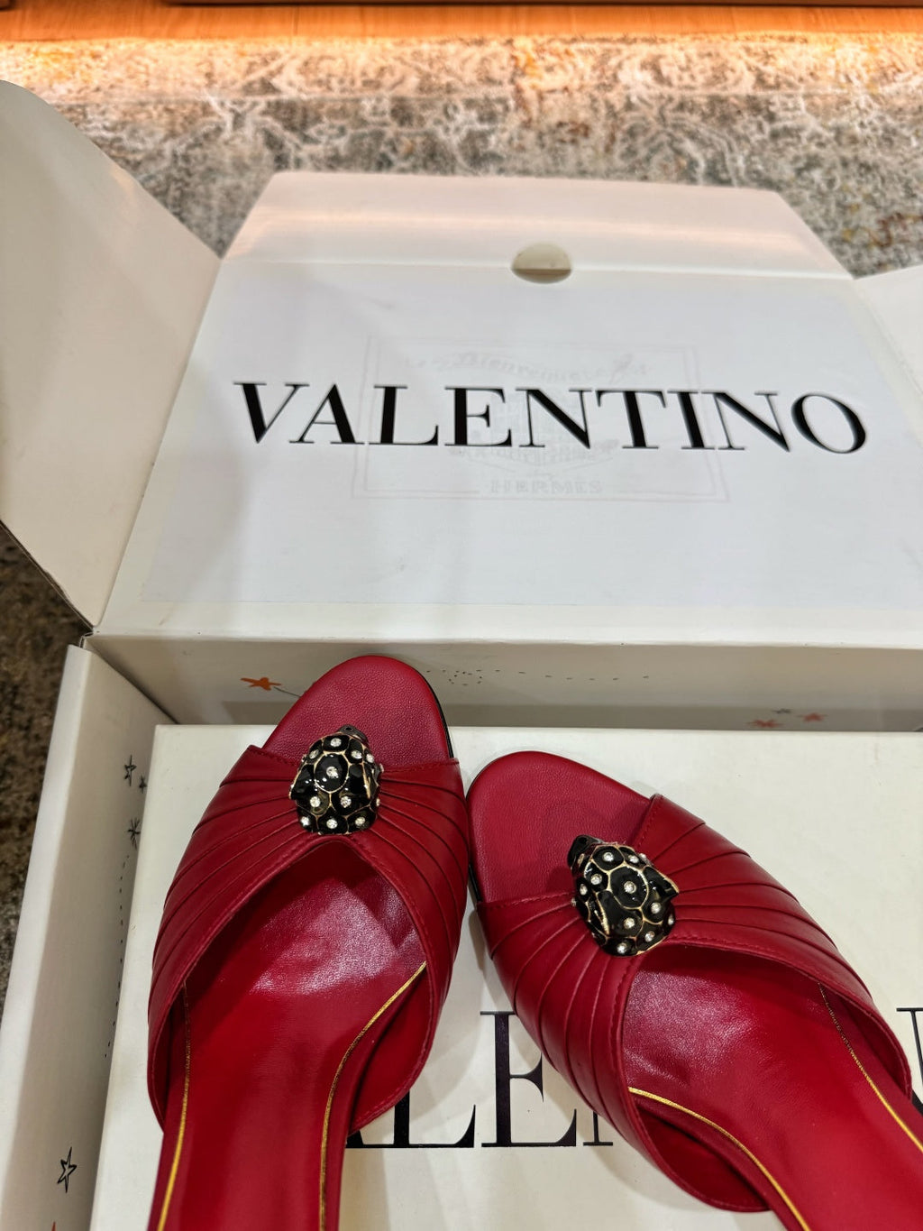 VT Sandal 55mm Red in Cowhide 755972