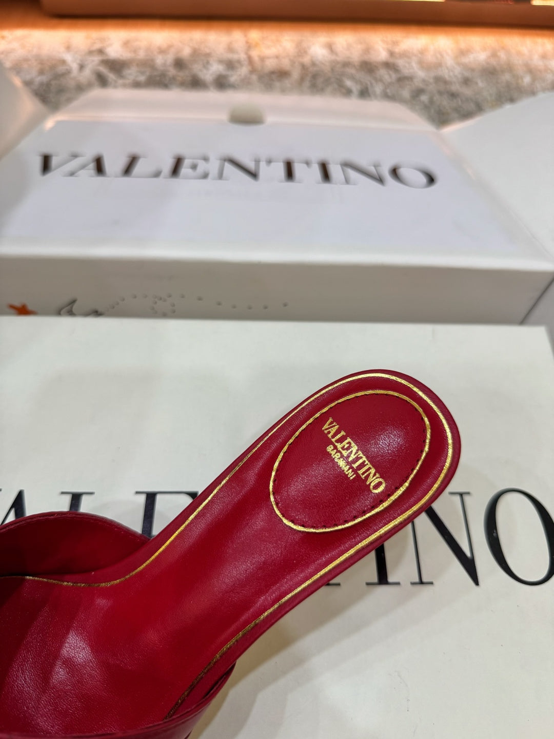VT Sandal 55mm Red in Cowhide 755972