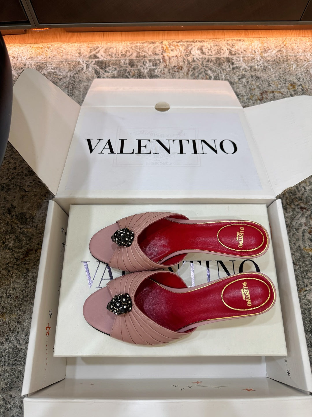 VT Sandal 55mm Pink in Cowhide 755973