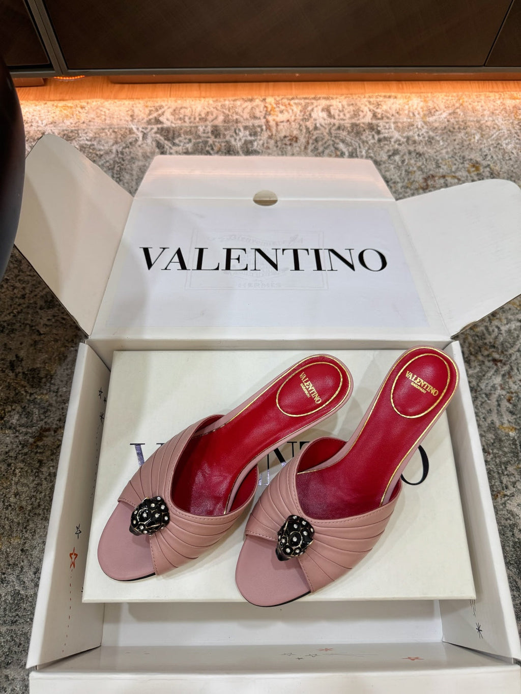 VT Sandal 55mm Pink in Cowhide 755973