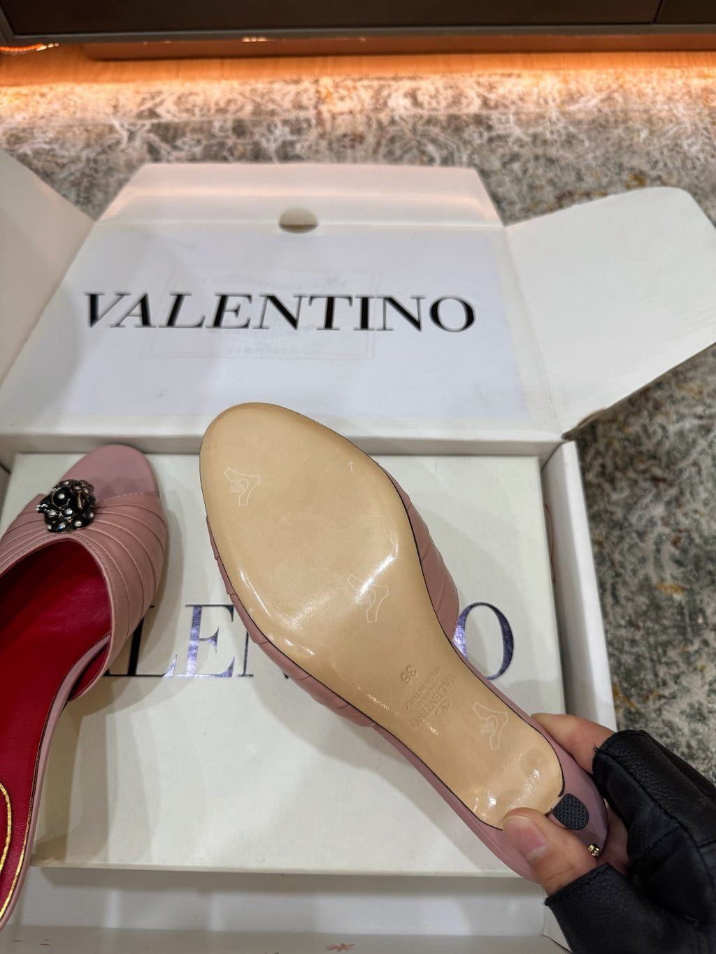 VT Sandal 55mm Pink in Cowhide 755973