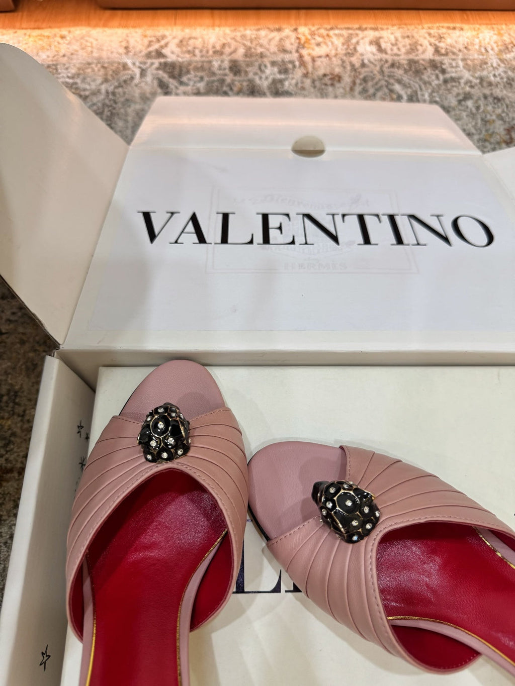VT Sandal 55mm Pink in Cowhide 755973