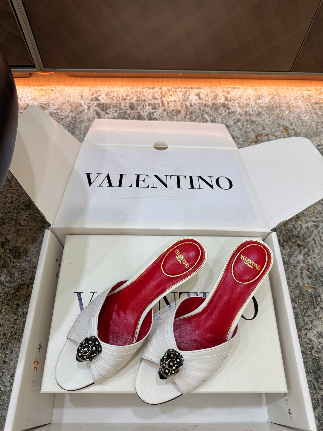 VT Sandal 55mm White in Cowhide 755974